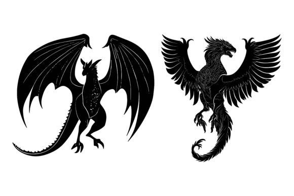 Black Dragon Silhouette: A Symbol of Power for Your Creative Projects
