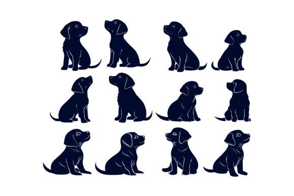 Labrador Retriever Dog Illustration Set: Your Versatile Creative Asset