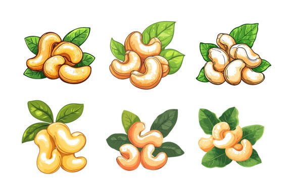 Roasted Cashew Nuts Isolated: The Art of Visual Focus