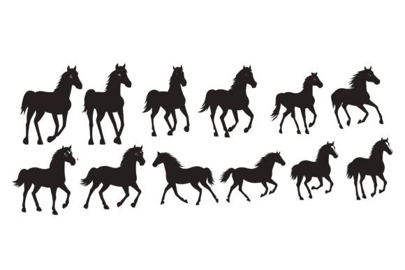 Running Horse Silhouette: A Vector Illustration Collection
