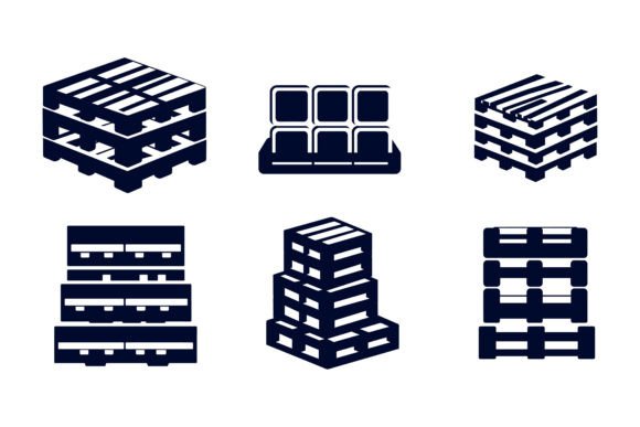 Shipping Pallet Icons Set: Essential Visuals for Modern Projects
