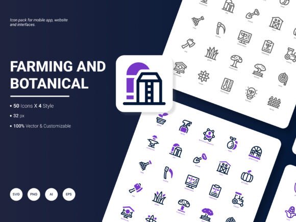 The Farming and Botanical Icon Pack: An Evaluation for Design Projects