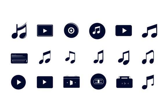 The Power of Vector Black Music Icon Collections