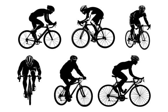 The Practical Value of Cycle Riding Silhouettes Vector Art